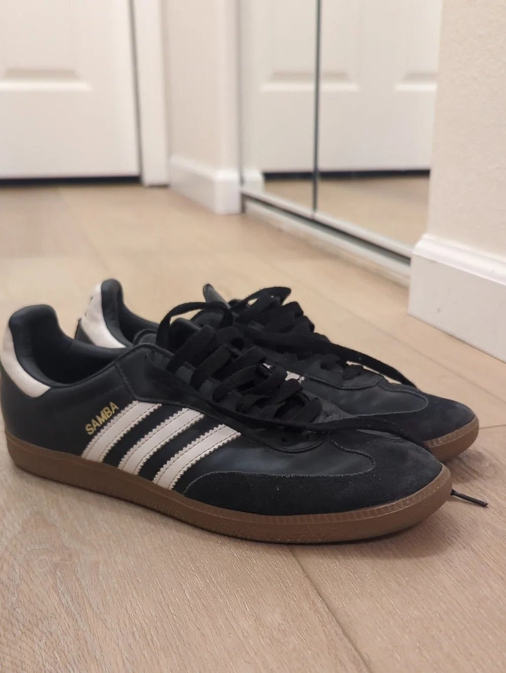 adidas Black with Gum Sole Men's Sneakers